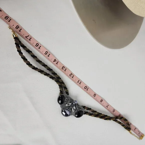 Vintage Metallic Rope Statement Necklace - Picture 6 of 6